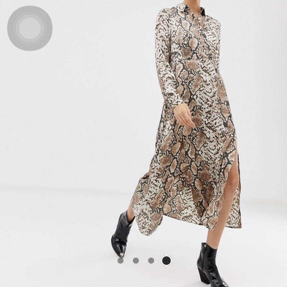 Snake print maxi dress